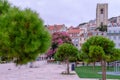 view of the area of Ã¢â¬â¹Ã¢â¬â¹the church of the cathedral of Lisbon from the field of onions.